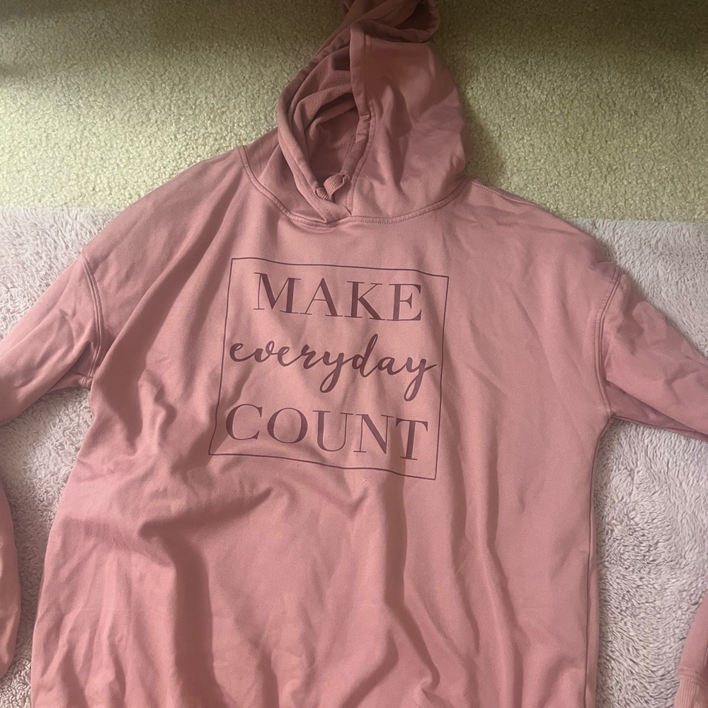 Pink Hoodie with Motivational Print